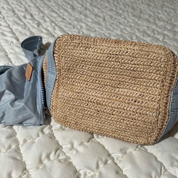 MZ Wallace  Mini Raffia Tote - Crochet Denim - Picture 4 of 5